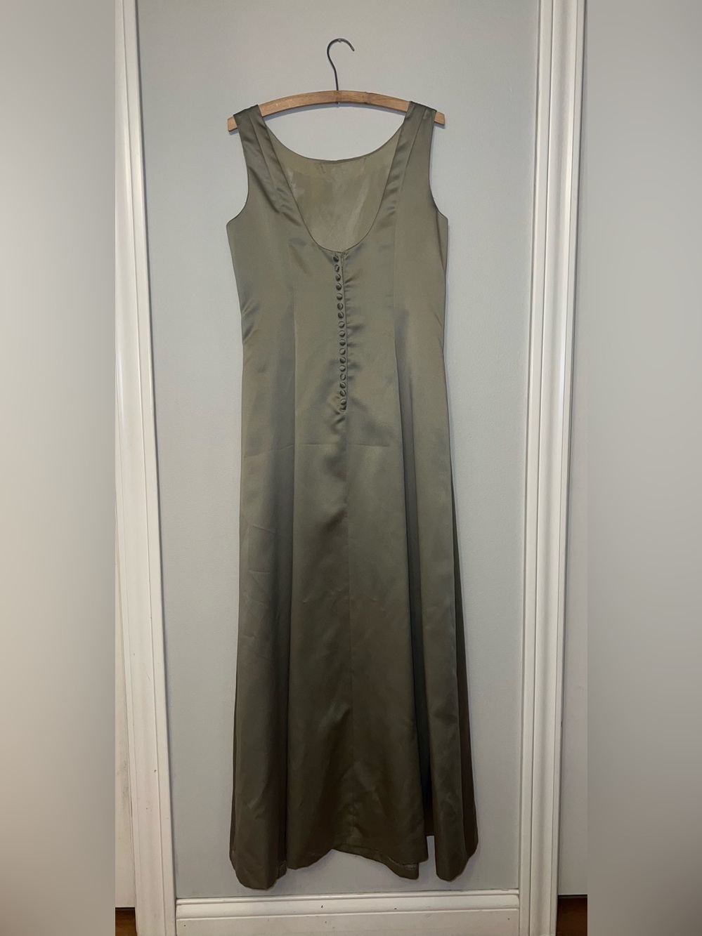 Michaelangelo Sleeveless Sage A-Line Evening Dress Size 12
